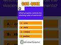 Which CSS property controls the stacking order of elements? 🗂️ | CSS Basics #shorts