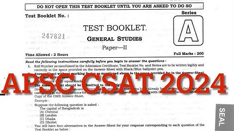 APSC CSAT 2024 Complete Solution | Maths & Reasoning Portions | #studywithaayang