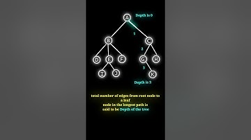 Depth of Binary Tree | Data Structure #shorts #dsa #computerscience  #coding #engineering #tree #cse