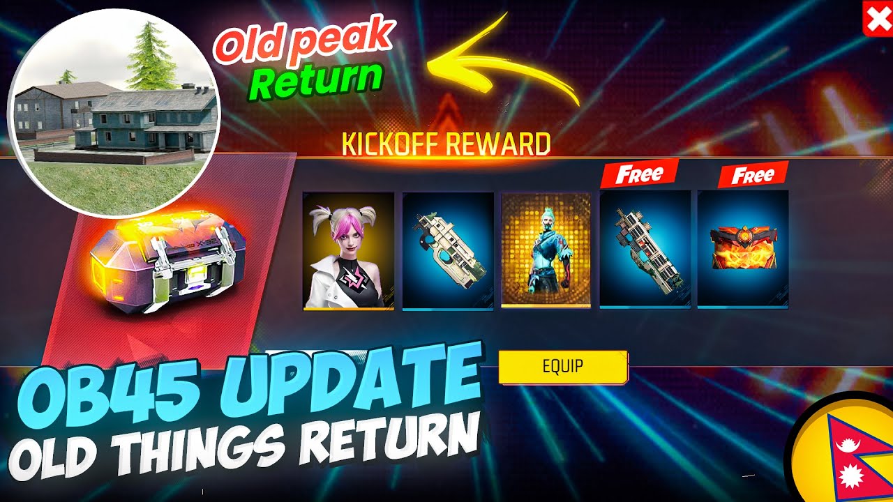 FINALLY , Old Peak Return ? OB45 Patch Update & Nostalgic Peak Event - Free Fire New Event