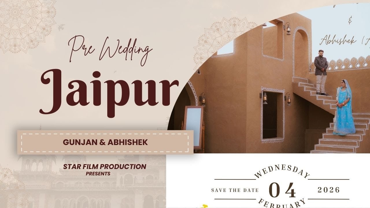 Gunjan Abhishek Amer Fort  pre wedding Shoot Teasar Jaipur || Royal prewedding Rajasthan