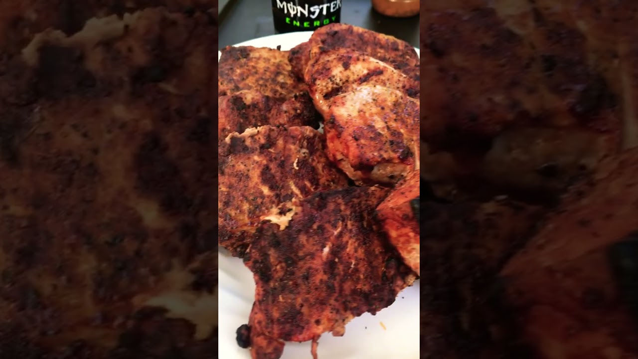 Dry Rub Pork Chops And Monster Energy!!!! Must Be NFL SUNDAY 🏈