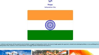 || Create Indian Flag in HTML and CSS  || INDIAN INDEPENDENCE DAY || Style Coding ||