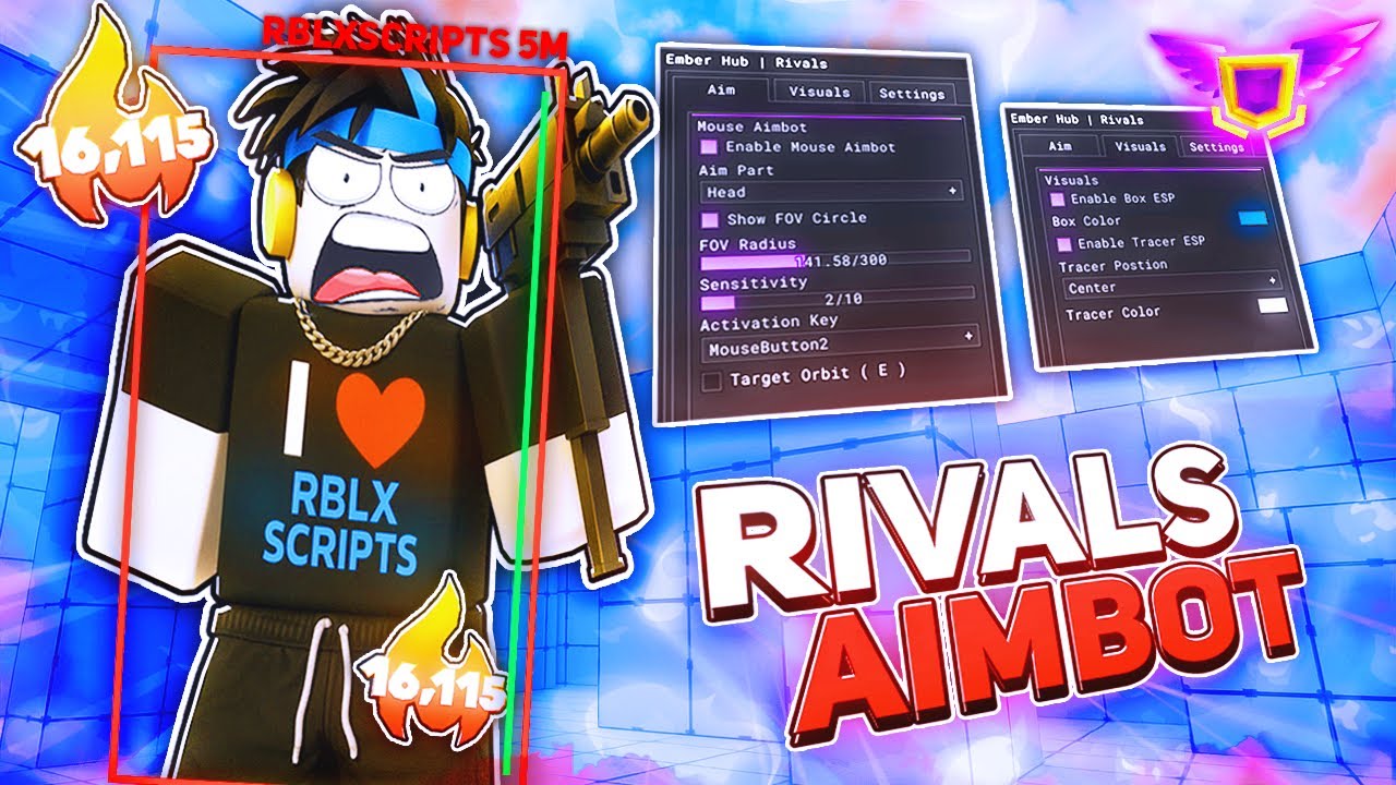 RIVALS Script GUI Exploit Hack gives AIMBOT and PLAYER ESP.. - YouTube