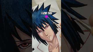 That's Why I HATE Drawing Sasuke Uchiha 😭 how to draw sasuke 🔥 #sasuke #howtodraw #shorts