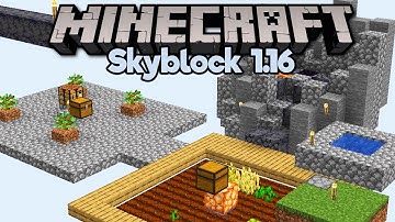Cobblestone Generator, Tree Farm & Crops! ▫ Minecraft 1.16 Skyblock (Tutorial Let