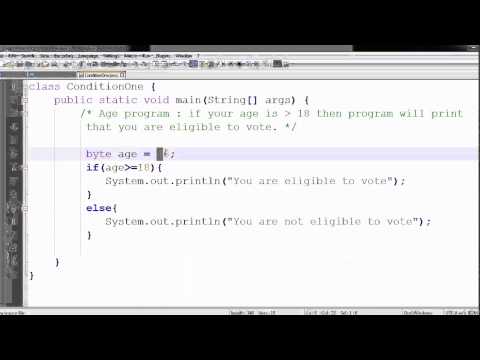 Java Programming Tutorial 6 - if and else condition in java