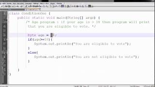 Java Programming Tutorial 6 - if and else condition in java