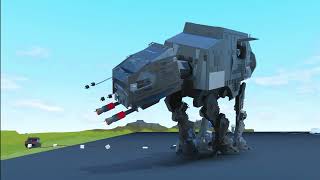 AT-AT gets triped by car and dies