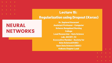 Lec 15: Regularization using Dropout (Keras)