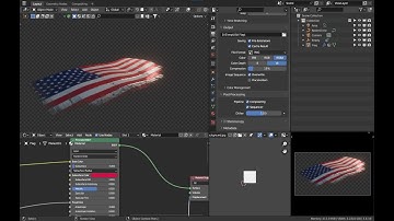 Behind The Scene Workflow, USA flag waving in the wind, Made In @BlenderOfficial  EEVEE In Real-time