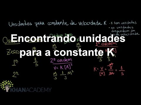 Vídeo: Como você encontra as unidades de uma constante de taxa?