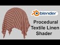 Procedural Linen Textile Material (Blender Tutorial) #shorts #short #shortvideo #shortsfeed