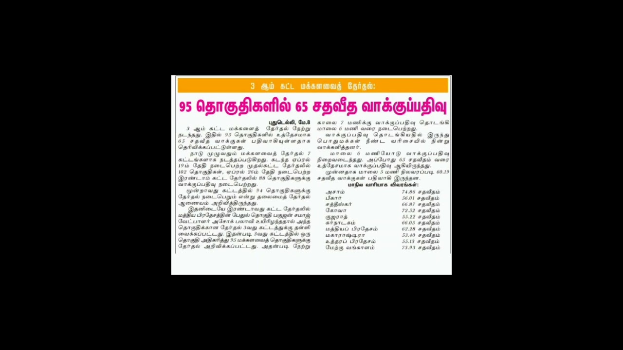 3rd stage election polling percentage 