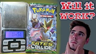 WILL IT WORK?? Weighing Pokemon Fates Collide Booster Packs!!