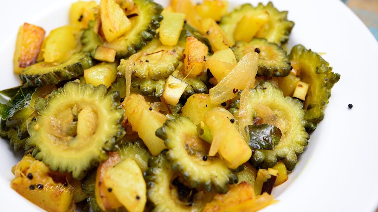 Potato Bitter Gourd Fry Aloo Karela Manchatti Kitchen YouTube