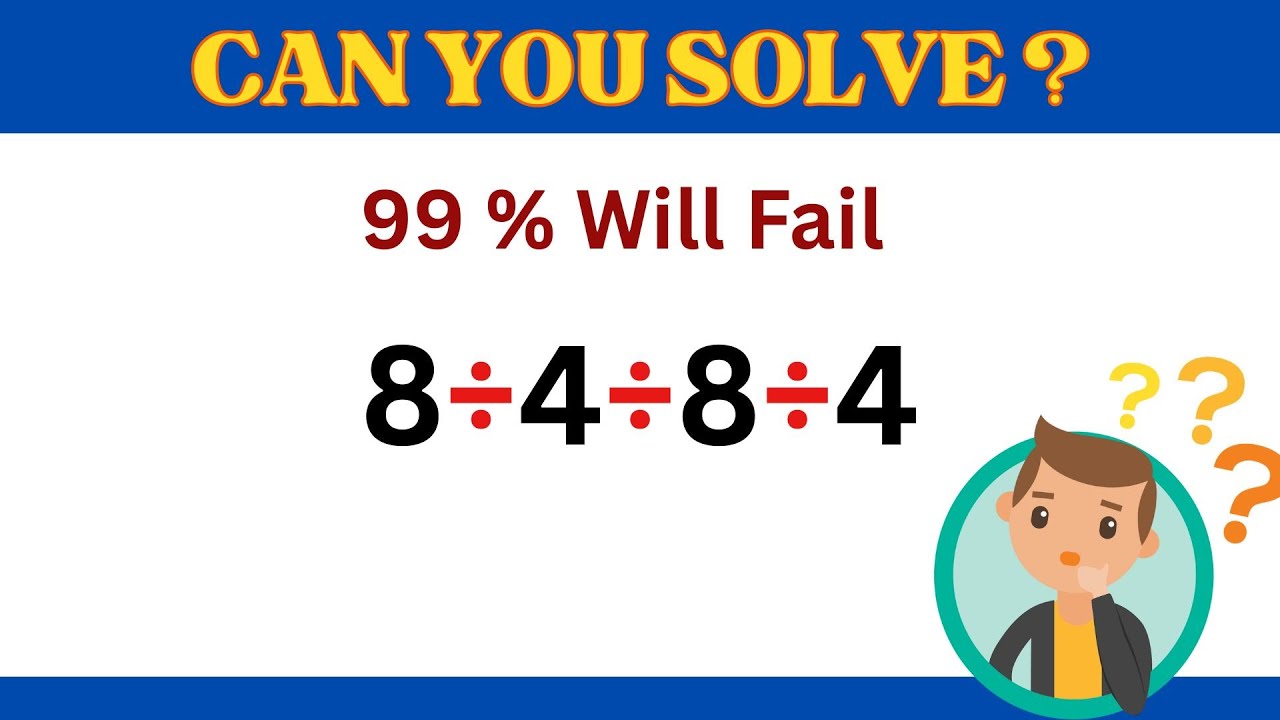 Can you Solve 8÷4÷8÷4 ? | BODMAS Question & Answer | #ilovemath # ...