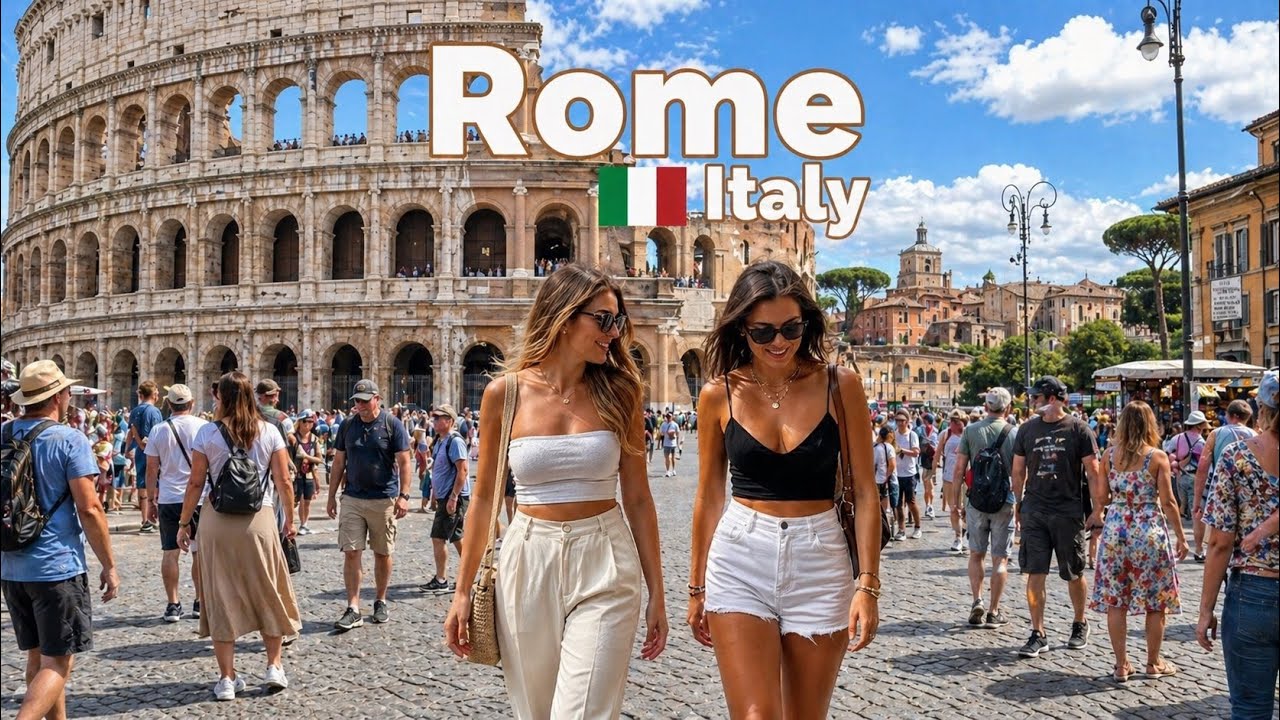 Rome, Italien | Weather | Stadsvandring 4K