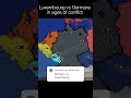 Luxembourg vs Germany in ages of conflict #agesofconflict #history #geographythroughmaps #europe