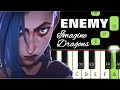 Imagine dragons enemy   piano tutorials  piano notes  piano online pianotimepass imaginedragon