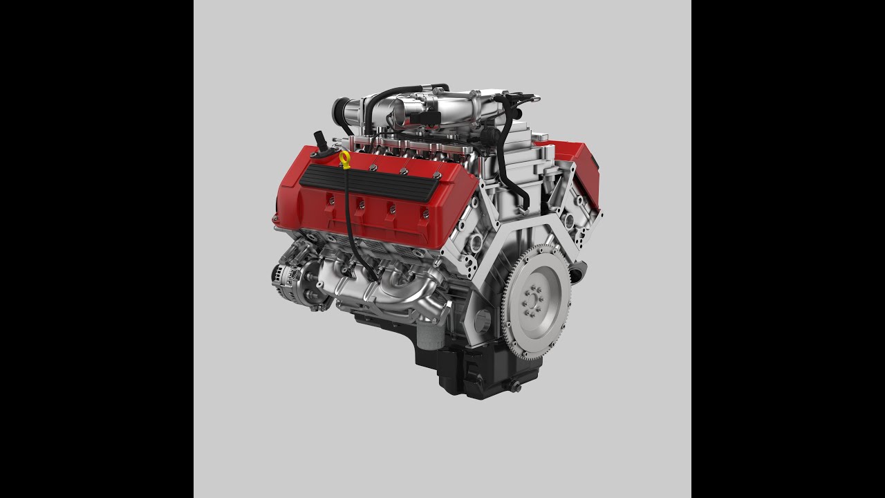 Engine Animation via 3D Rendering - YouTube
