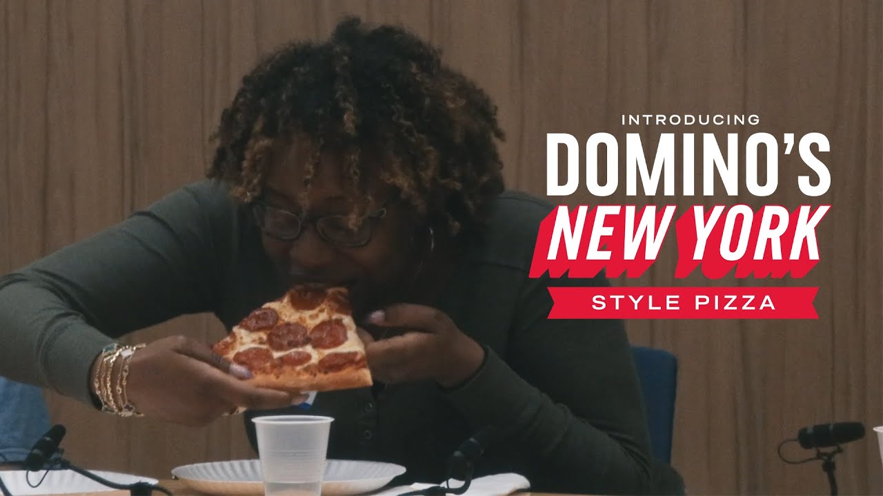 NEW YORK STYLE - GOOD FOR DOMINO’S! :15 - Still haven’t found your favorite Domino’s pizza? Try our thin and foldable New York-Style Pizza–it might win you over! Order it now at dominos.com.