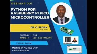 30-Minute Webinar on Python for Raspberry Pi Pico Microcontroller