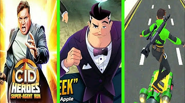 Agent Dash - Run Fast VS CID Heroes - Super Agent Run VS Battle Run and Gun Gameplay
