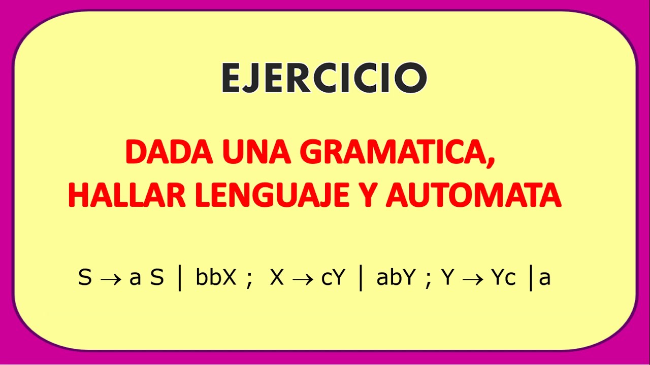Ejercicio de gramática y autómata finito - YouTube