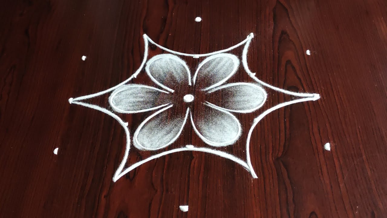 2 beautiful daily kolams 5×3 dot's.... easy rangoli