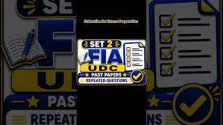 Set 2 FIA UDC Past Papers l UDC Repeated Questions l Exams Preparation #fia #ppsc #subscribe