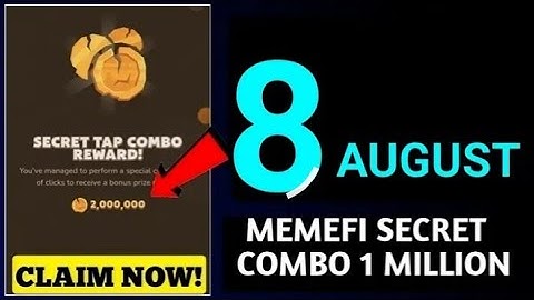 Memefi Secret Combo 8 August | All Level Memefi Secret Combo Today #memefisecretcombo #memeficombo