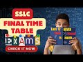10th Final time table Released 2025 | TTT Academy