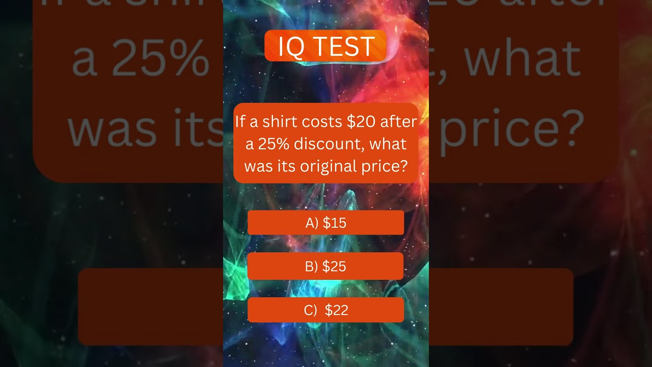 Difficult IQ Test Question - Challenge to Solve