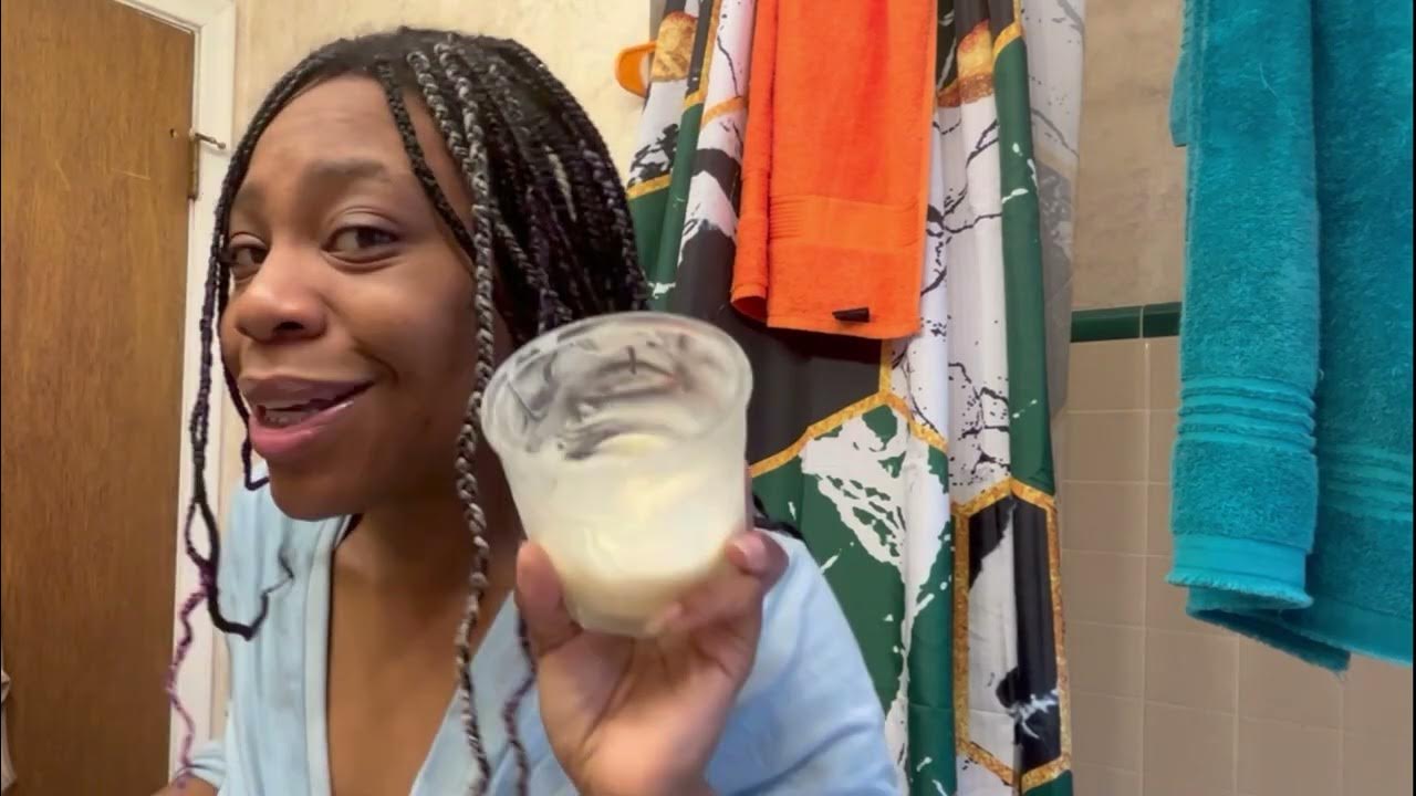  Vlogmas Day 19 Moisturizing Hair in Box Braids for Hair Growth - YouTube