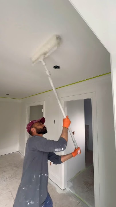 how-to-paint-ceiling-with-18-roller-like-comment-subscribe-for-more