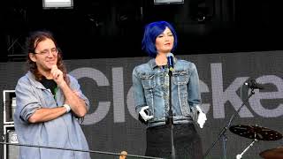 Sophia the Hanson Robot singing "All is Full of Love" at Clockenflap 2016