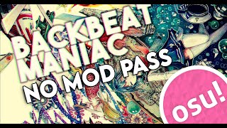 Datos Backbeat Maniac pass! (Osu! mania) 84.52%acc (SV based map) Noticias
