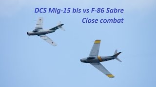 DCS Mig-15bis vs F-86 Sabre. Close combat. Brilliant landing. (60 fps)