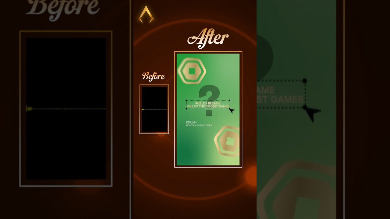 Before & After Video Editing Transformation #videoediting #creative #roblox #beforeafter