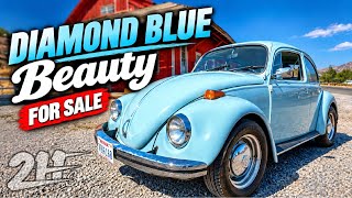 1970 Volkswagen Beetle | Beautifully Restored in Diamond Blue — FOR SALE