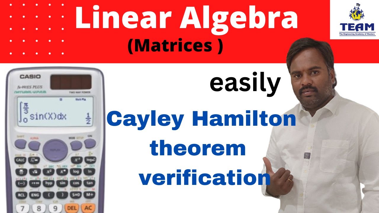 Cayley Hamilton Theorem Verify Using Casio Fx991es Plus Calculator
