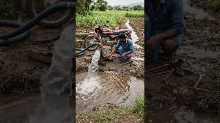 Bike se Paani Pump 😱 Desi Jugaad Technology | Bijli ke bina pani nikala! #shorts