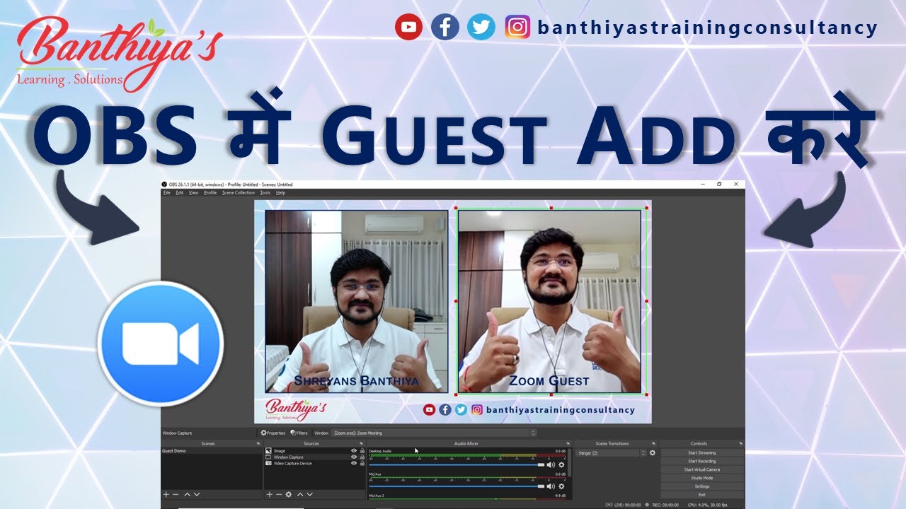 How to Add Guest in OBS | OBS Live Stream Tutorial | 2021 | Hindi - YouTube
