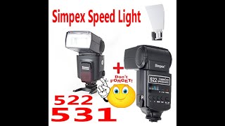 simpex flesh light  522 and 531 no. speed light camera flesh light