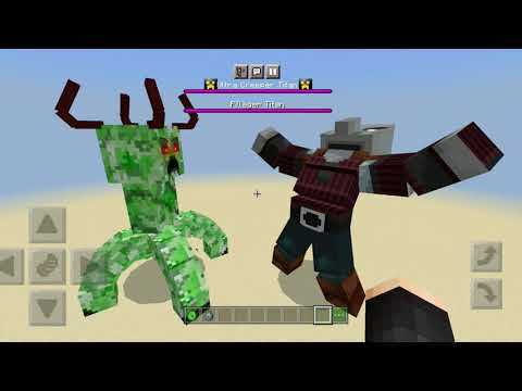 Ultra Creeper Titan VS Pillager Titan in Minecraft PE