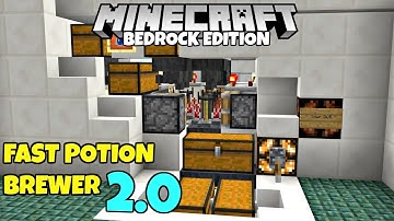 Minecraft Bedrock: Fast Automated Potion Brewer Tutorial, V2! MCPE Xbox PC