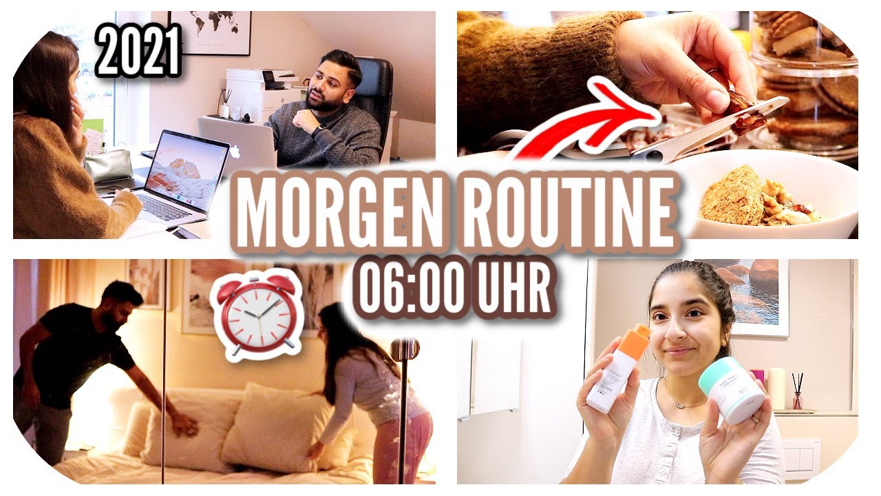 6 UHR MORGENS PRODUKTIV IN DEN TAG STARTEN 💫 MORGENROUTINE 2021 ALS COUPLE ❤️ | Sanny Kaur