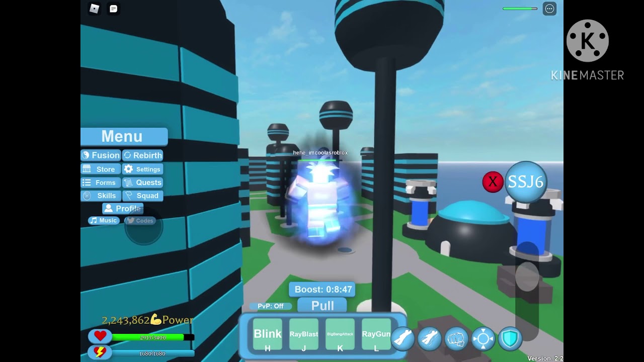 Playing Super Saiyan Simulator 3 in Roblox