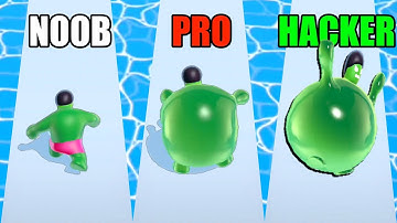 NOOB vs PRO vs HACKER in Wobble-Man Run